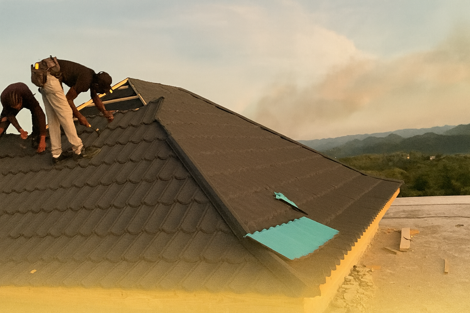 Modern roofing project